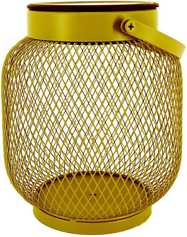 Intratuin solar lantaarn Faro geel D 14,5 H 16,5 cm