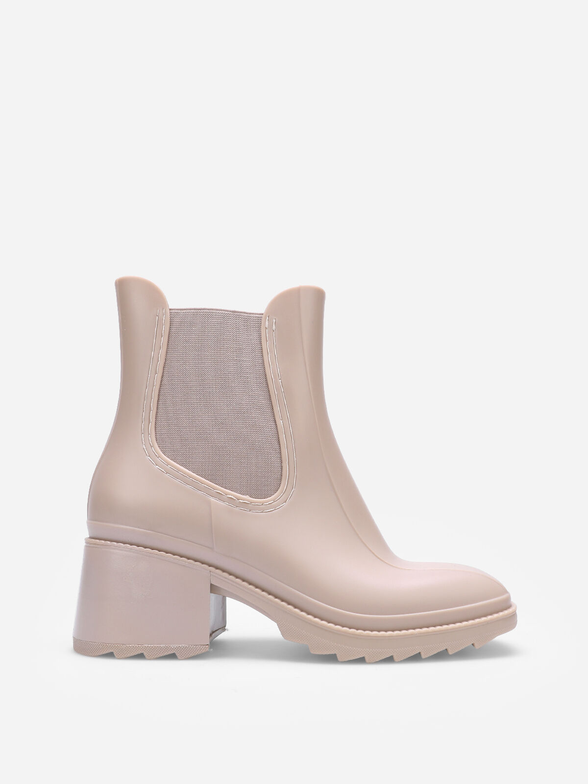 Bottines de pluie style Chelsea- Beige