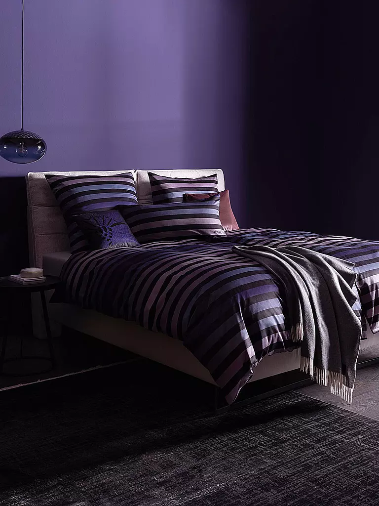 JOOP Satin Bettwäsche TONE 70x90cm/140x220cm Bordeaux lila
