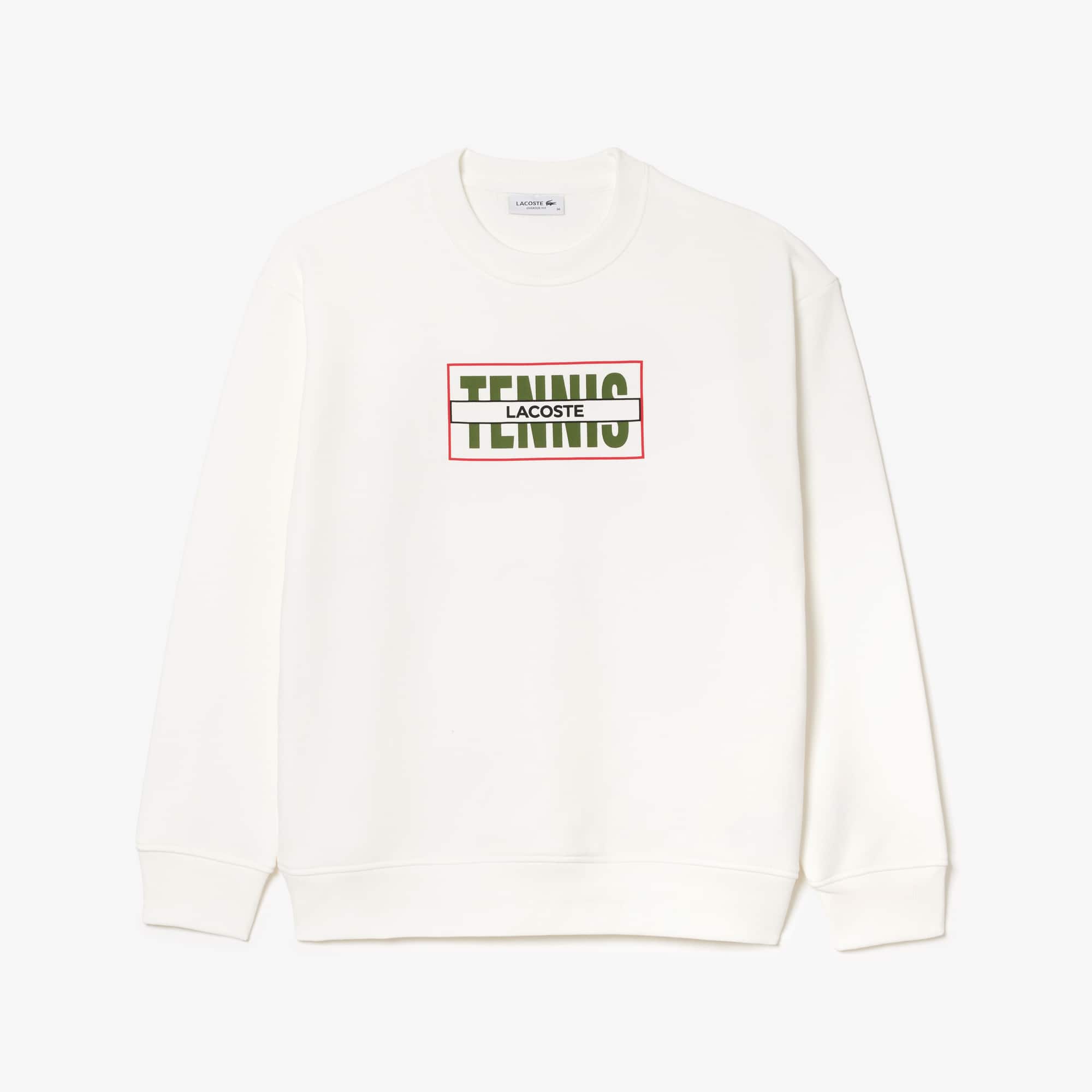Sweatshirt Jogger oversize imprimé Tennis en molleton Sweatshirts - Blanc - Lacoste - Femme