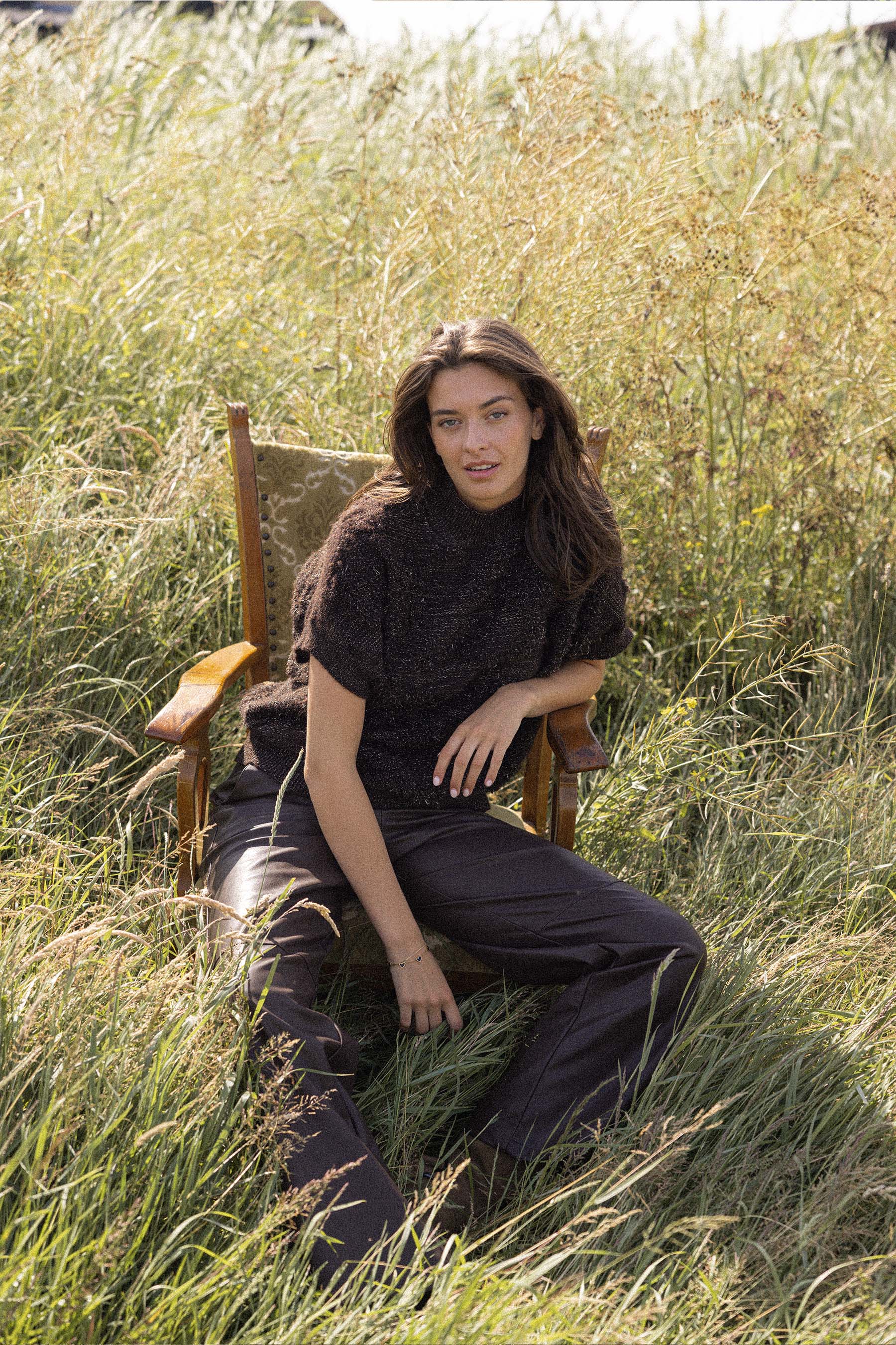 PU wijde broek