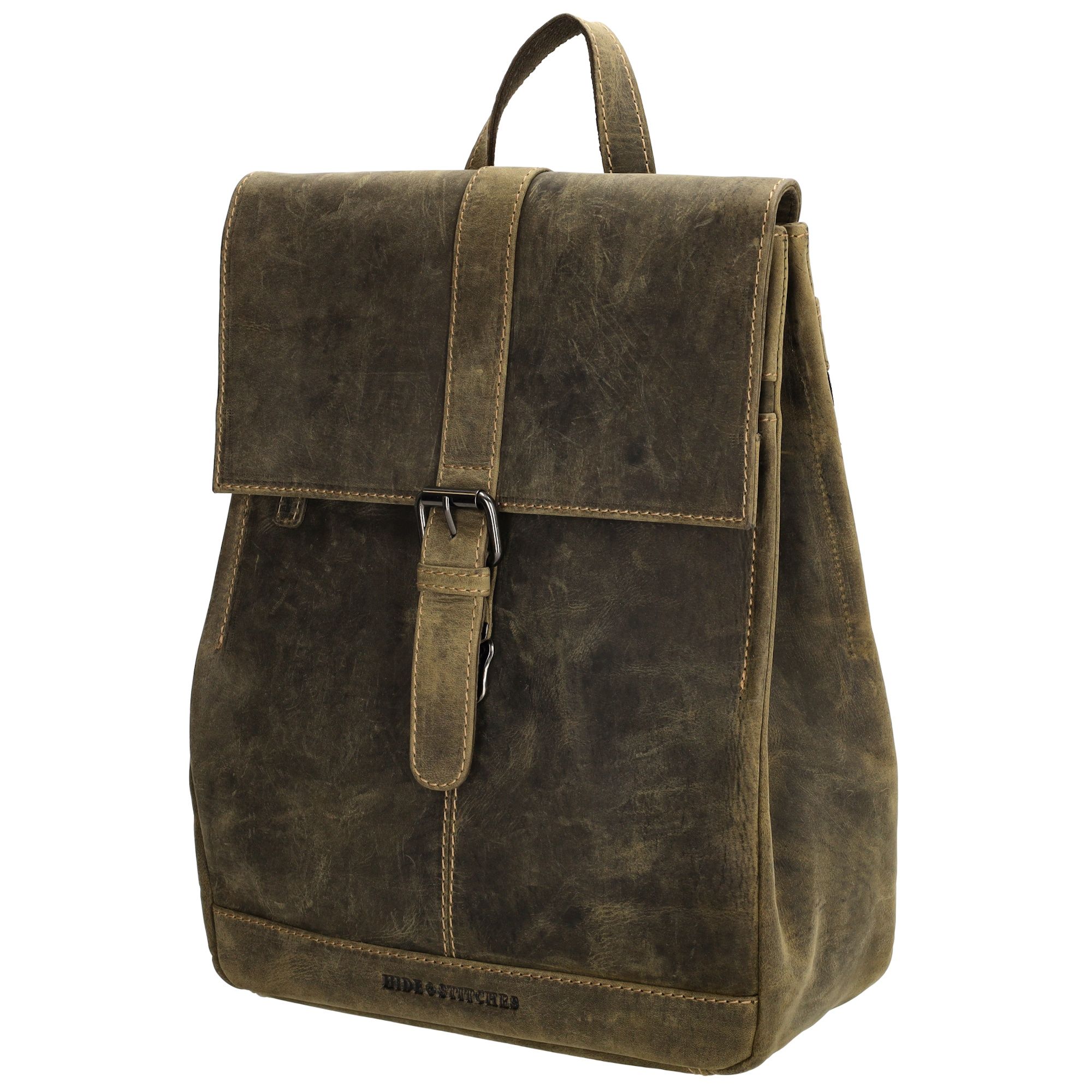 Hide & Stitches Idaho Rugzak Olijfgroen