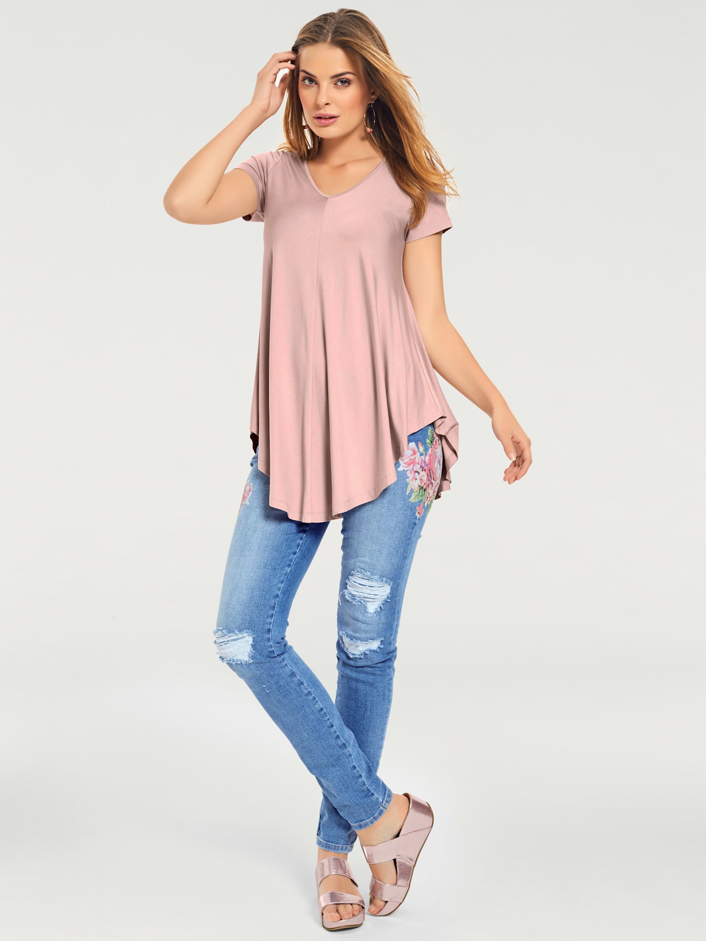 T-shirt en v look tendance
