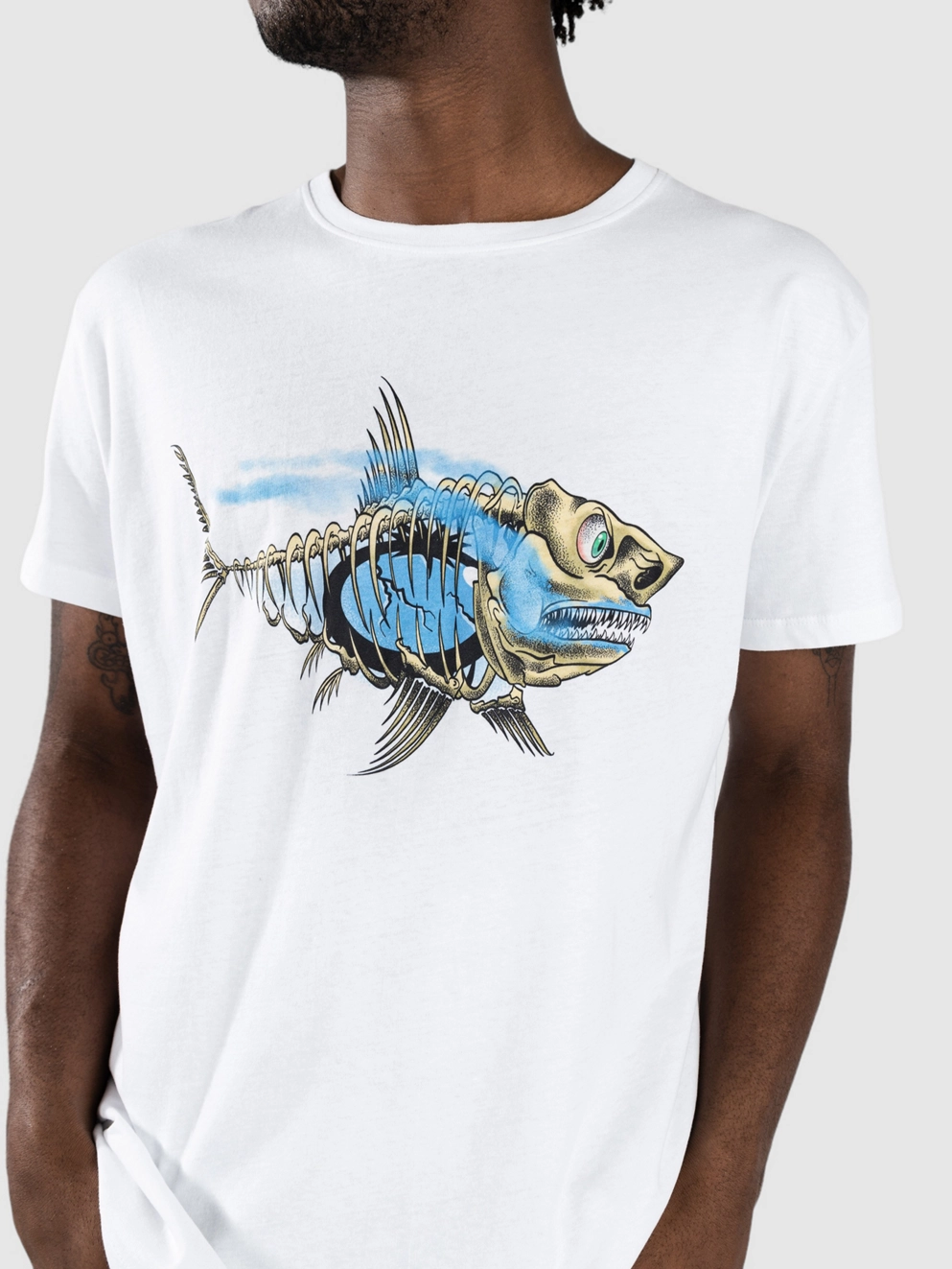Blue Tomato Shark Skeleton T-Shirt white