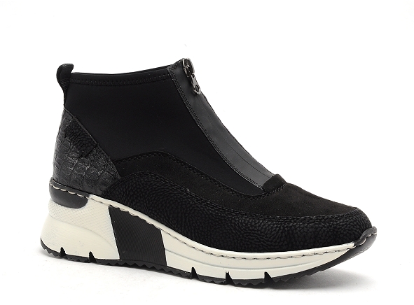 Rieker boots bottine plates femme n6352 noir