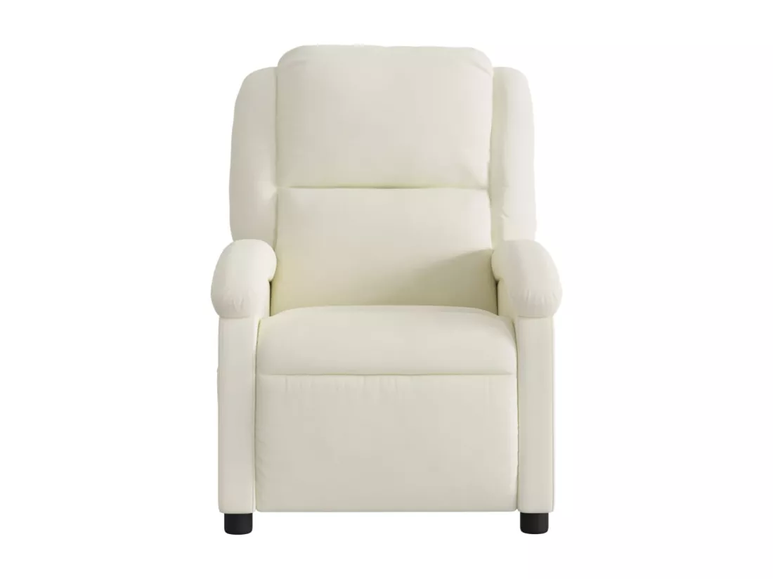 Fauteuil inclinable électrique Crème Velours