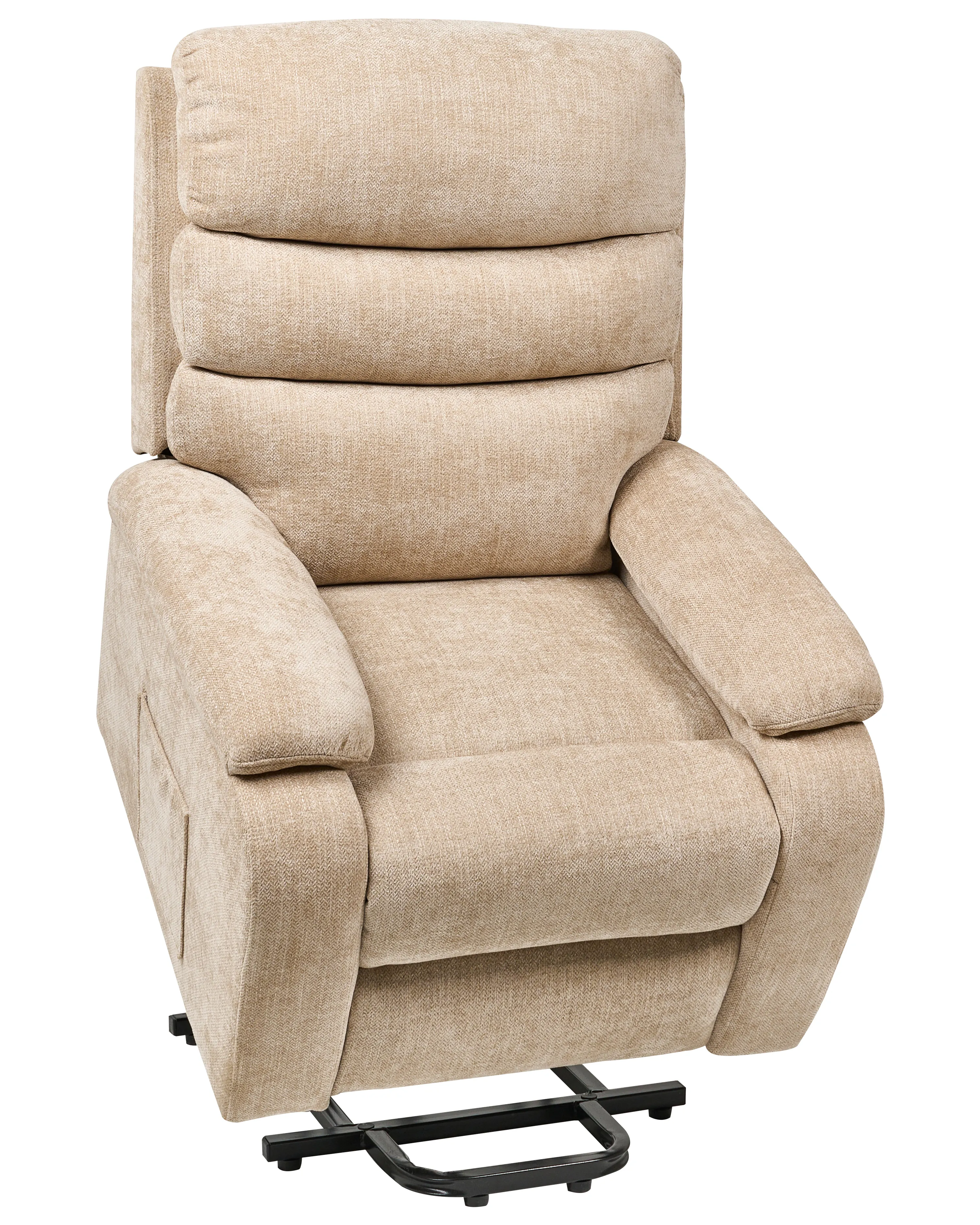 Elektrische relaxfauteuil RISE inclusief voetensteun Stof Beige
