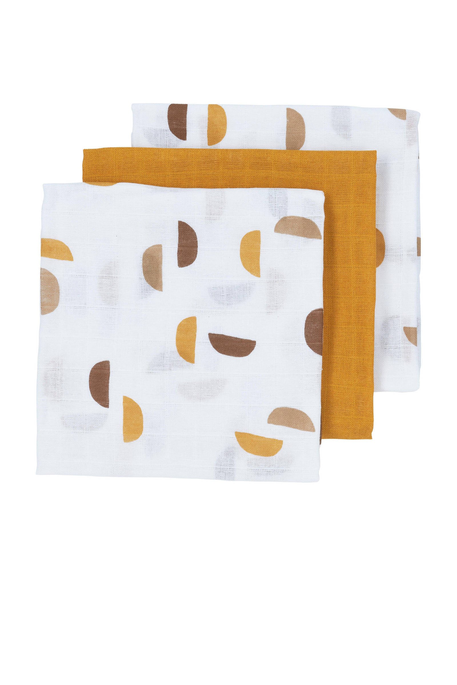 Meyco hydrofiele doek Shapes - set van 3 70x70 cm Honey Gold