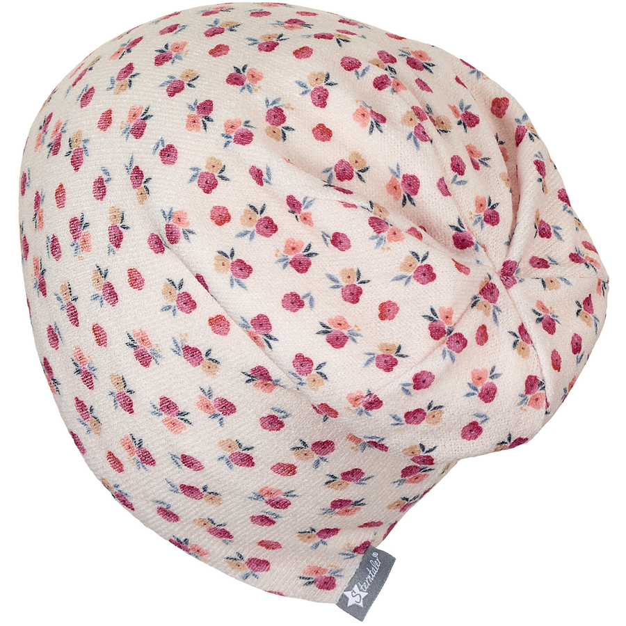 Sterntaler Slouch-Beanie Blumen beige