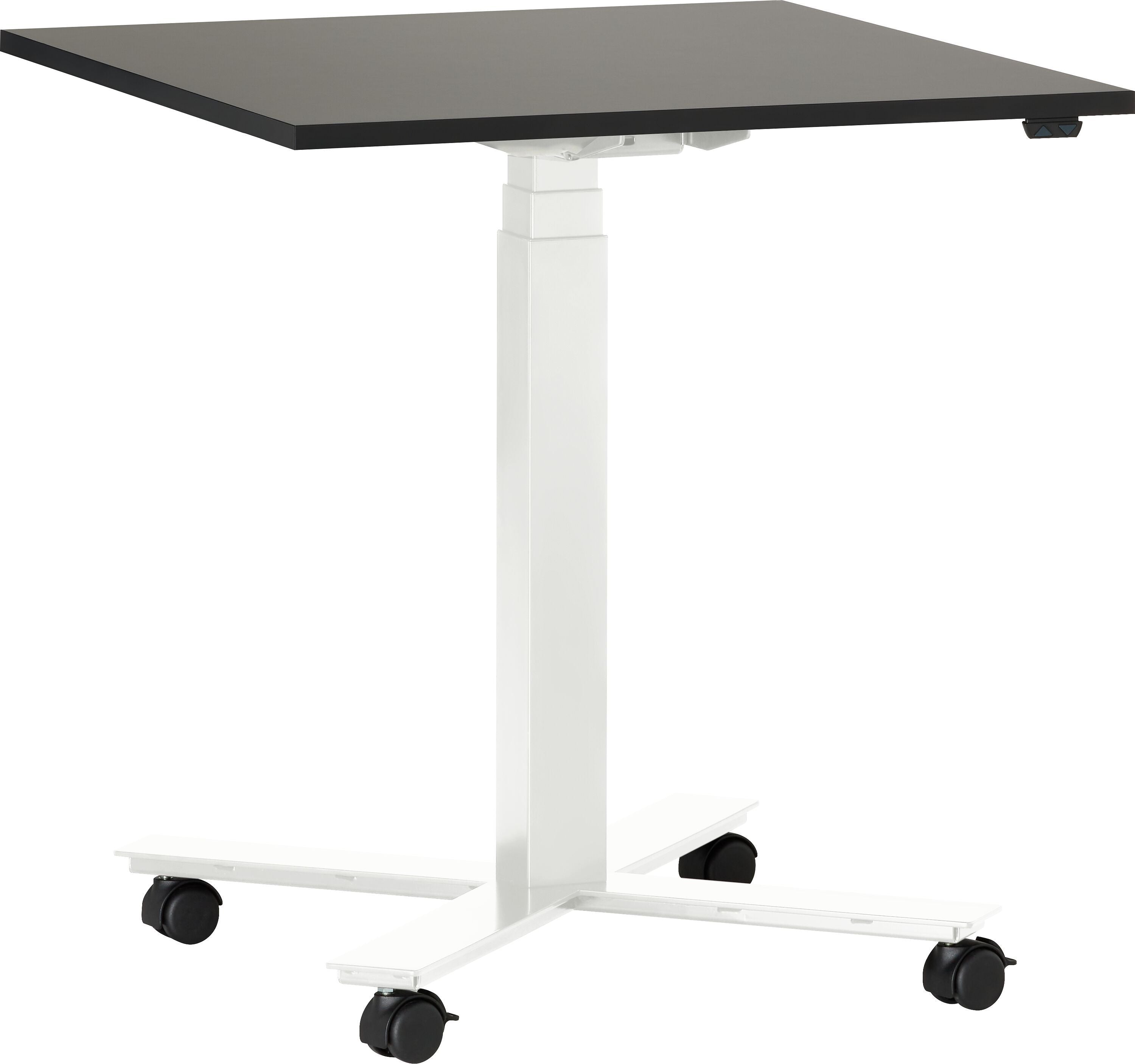 FLEXCUBE Besprechungstisch höhenverstellbar - Schwarz / B: 70.0 cm x T: 70.0 cm x H: 66.5 cm