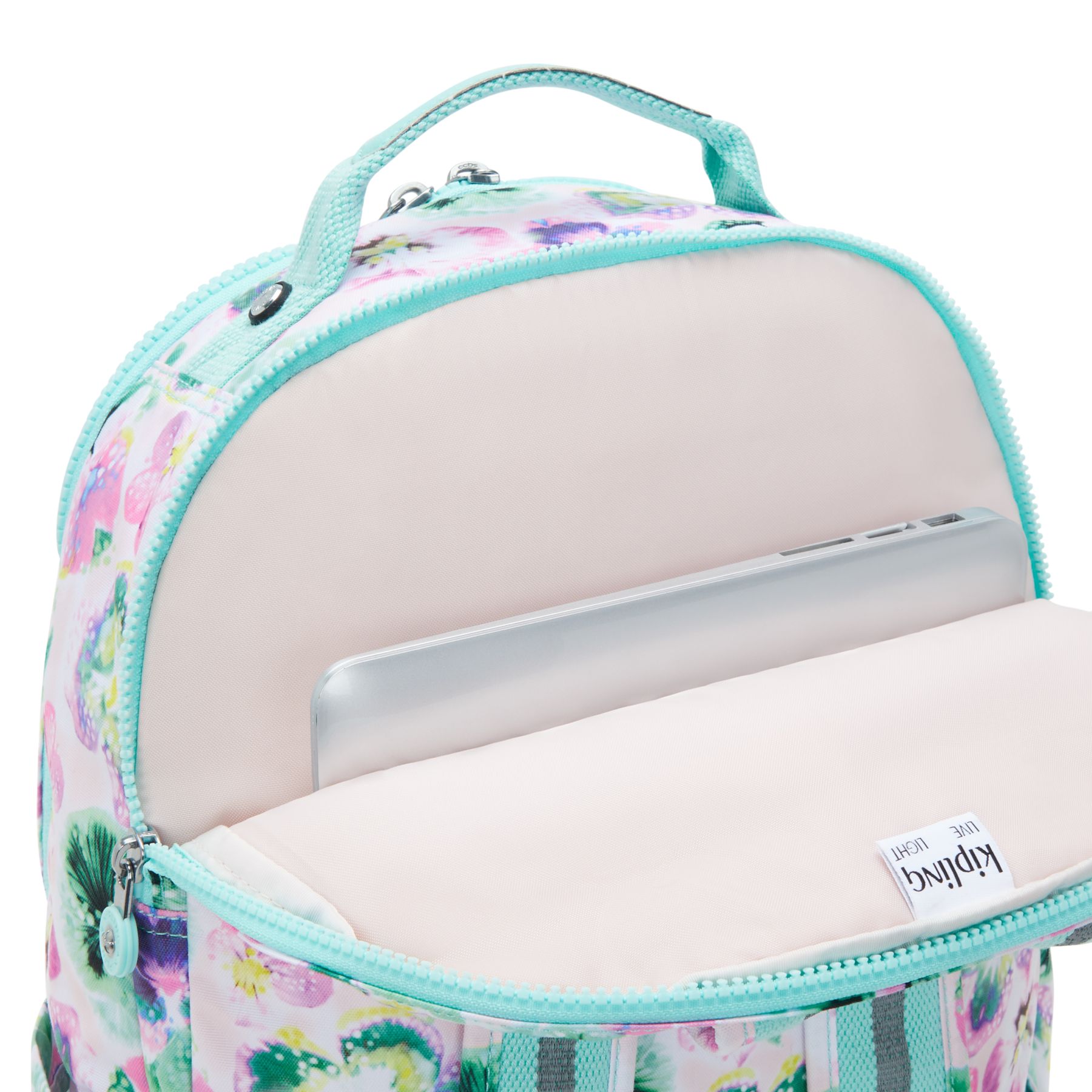 SEOUL LAP Grand sac à dos avec compartiment séparé pour ordinateur portable - Aqua Blossom