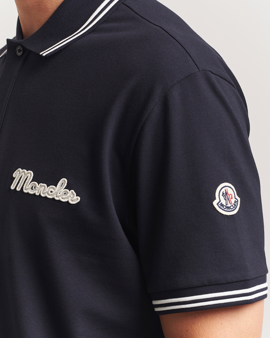 Moncler Vintage Logo Polo Navy