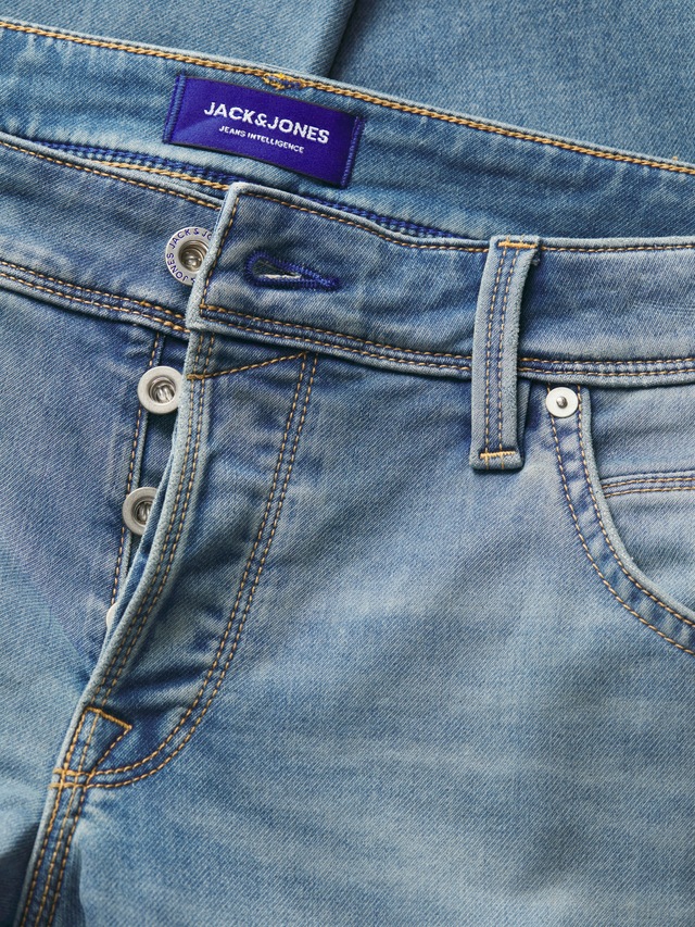 Jack & Jones Tapered-fit-Jeans »JJIMIKE mit Stretch, Used-Look und bequemer Passform« mit Abriebeffekten