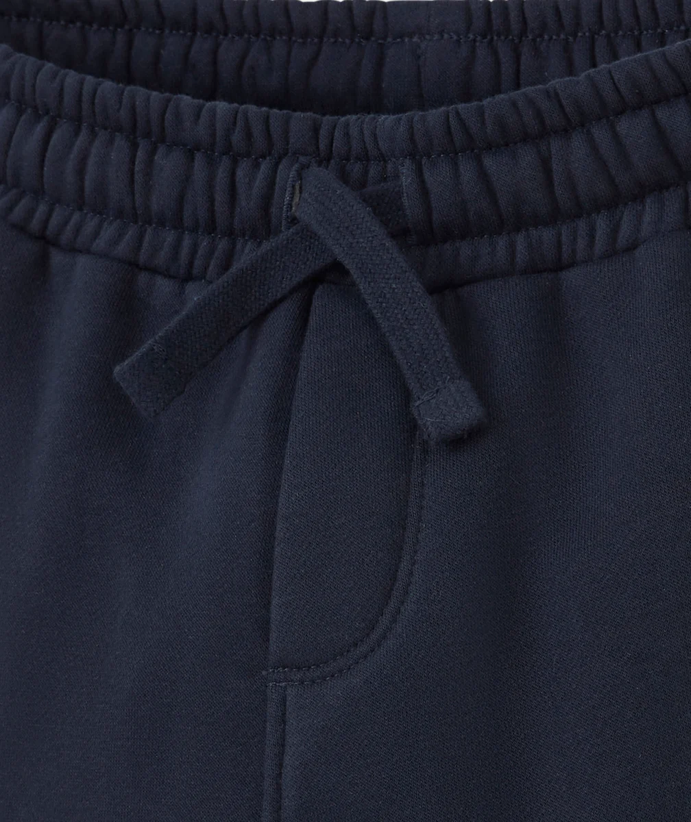 PANTALON DE JOGGING GARÇON EN MAILLE BLEU MARINE