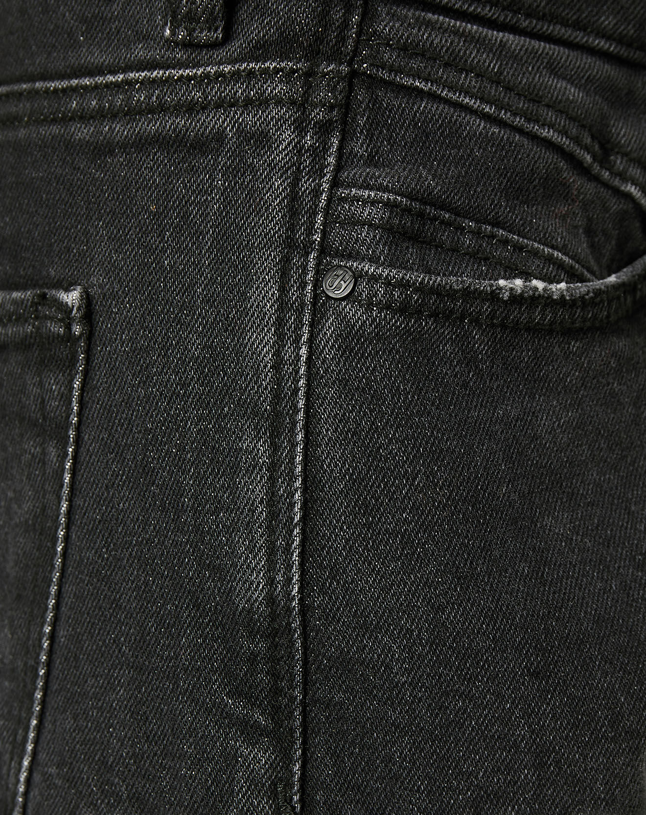 Esprit Jean court authentique en coton biologique Slim gris moyen