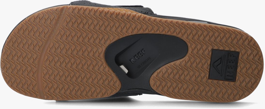 REEF zwarte reef slippers fanning slide