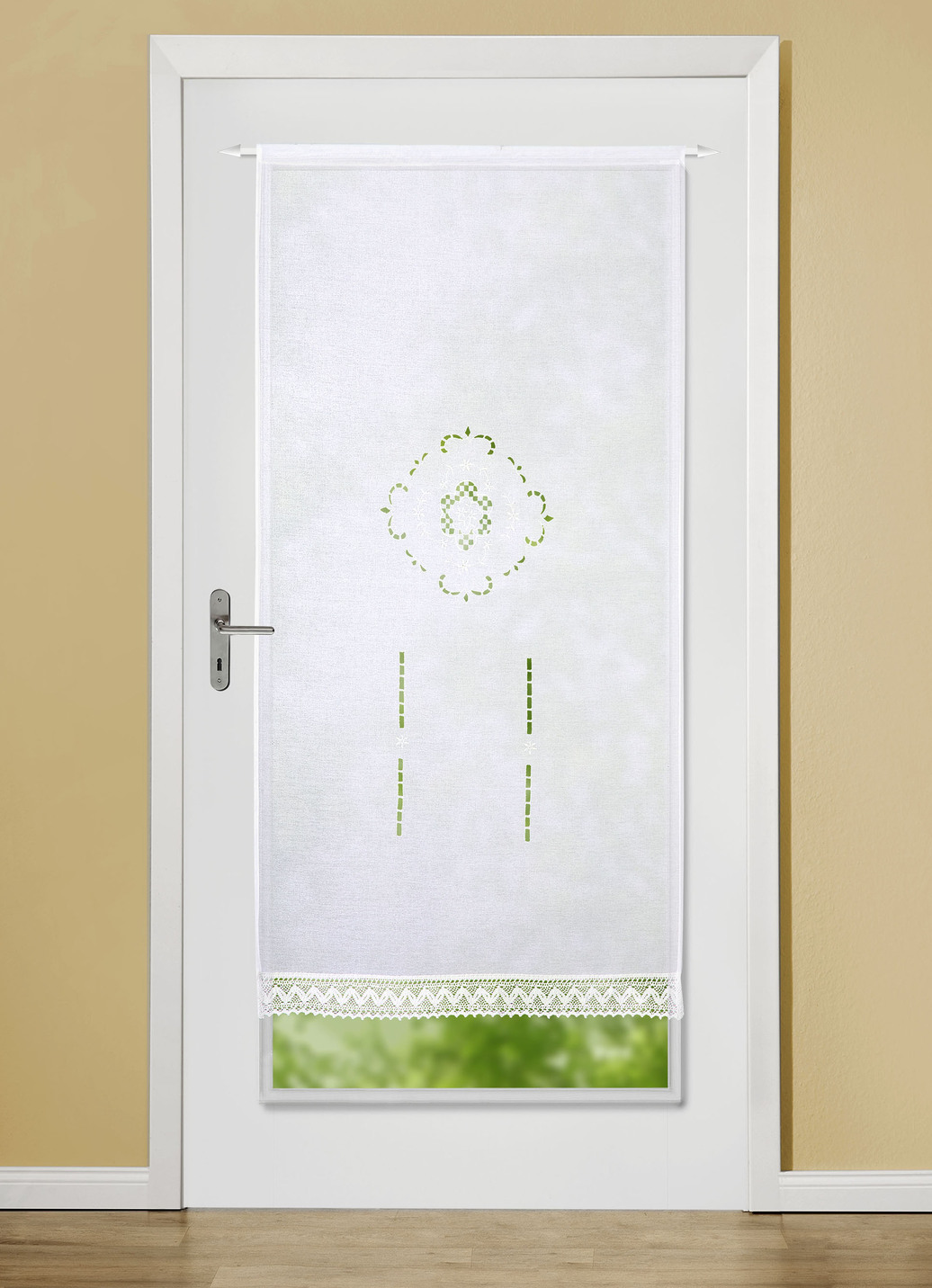 Fenster- und Türbehang mit Stangendurchzug