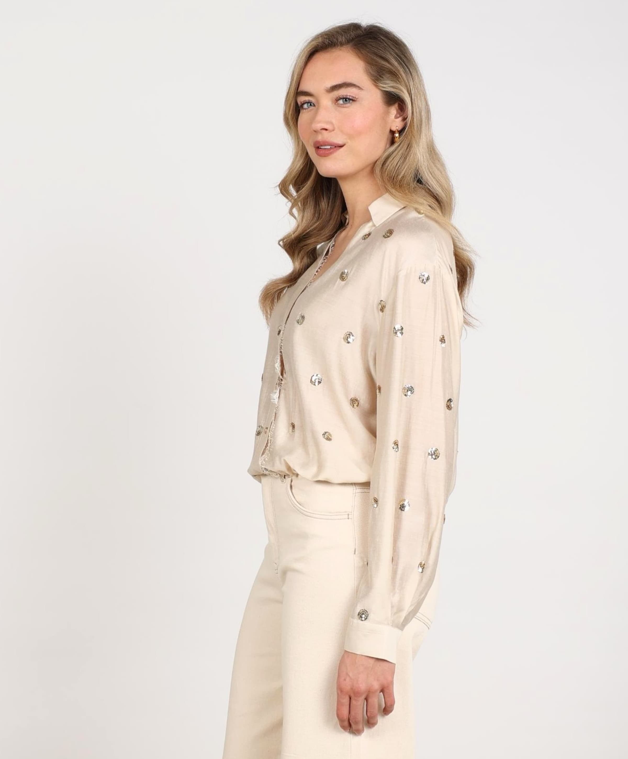 Nukus Dames blouse beige