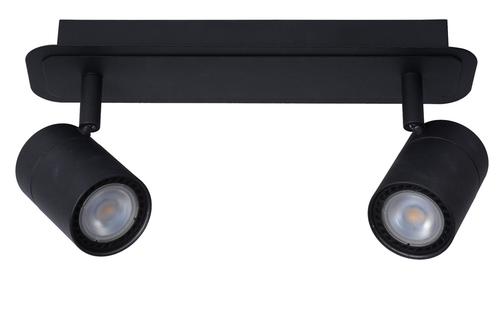 Lucide Lennert plafondlamp 2 spots 5W zwart