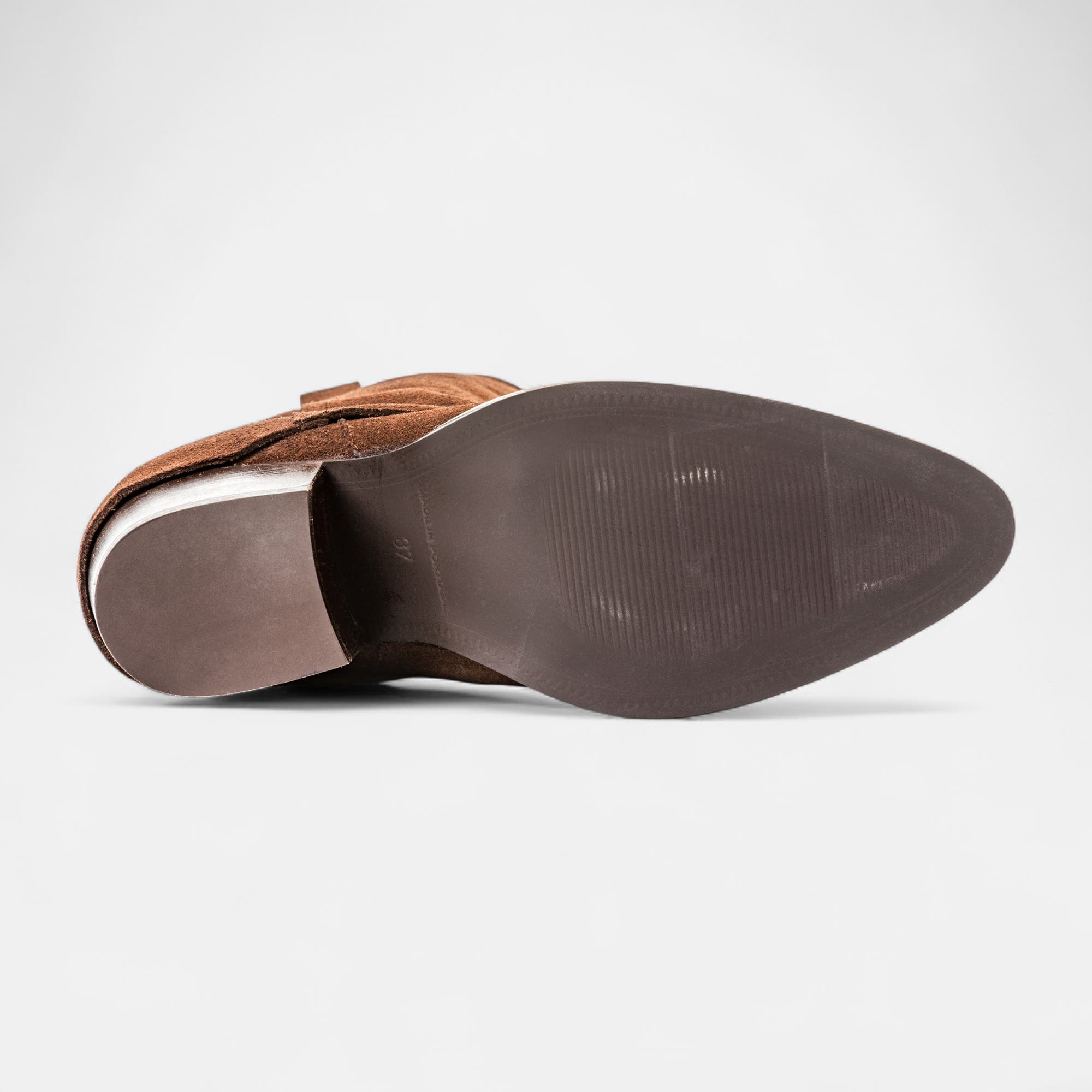 Bottes à talon Femme en cuir marron