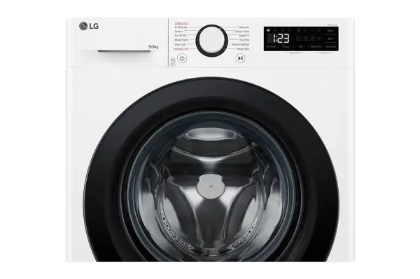 LG Serie R5 F4DR509SBW - Vaske-/ tørremaskine - bredde: 60 cm - dybde: 62 cm - højde: 85 cm - frontbetjening - 9 kg - 1400 rpm - hvid