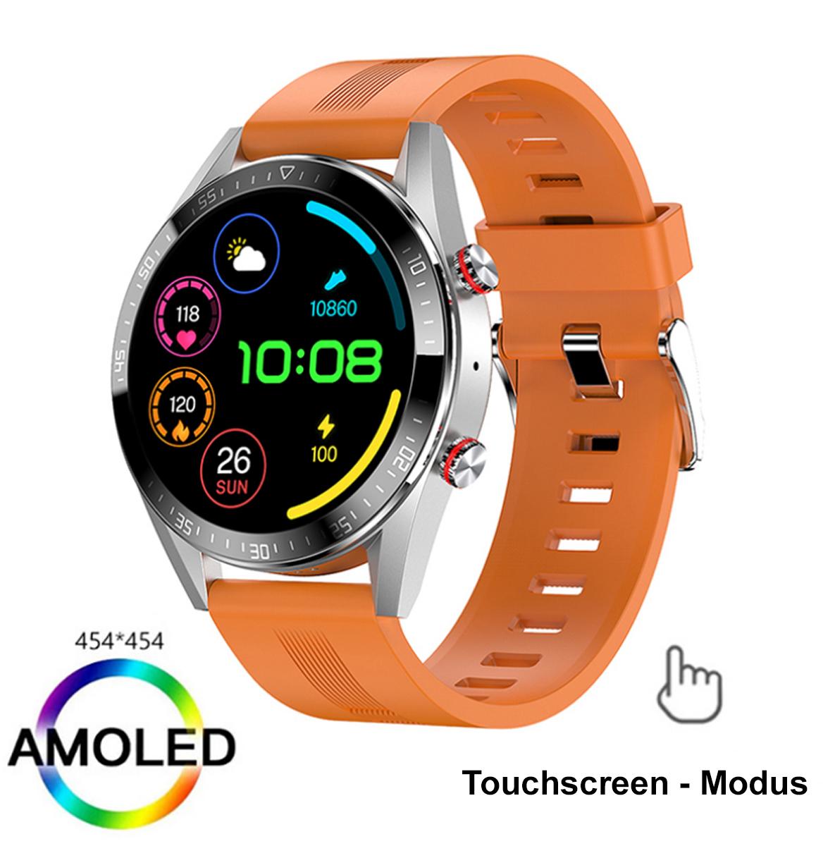 TPFNet Smart Watch / Fitness Tracker IP67 - Silikon Armband - Android & IOS - Schwarz