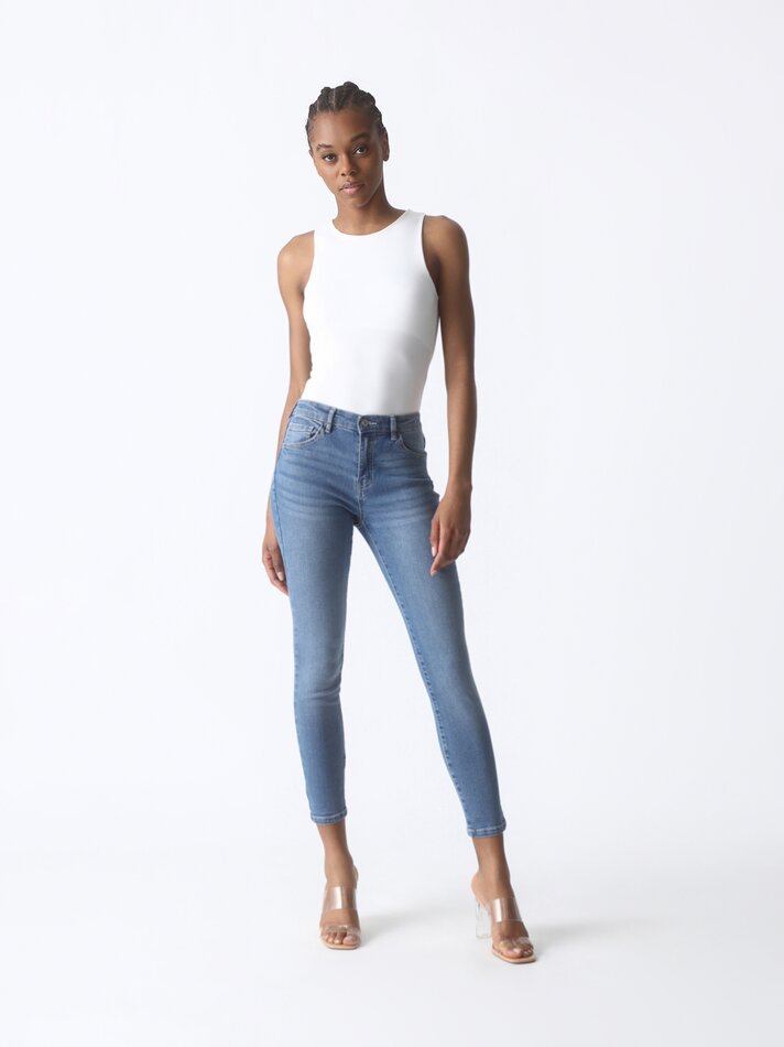 Calça jeans skinny - Azul celeste