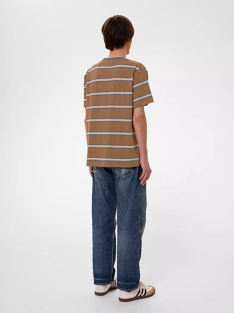 NUDIE JEANS T-Shirt LEFFE camel