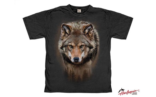Harlequin Wolf Spirit T-Shirt