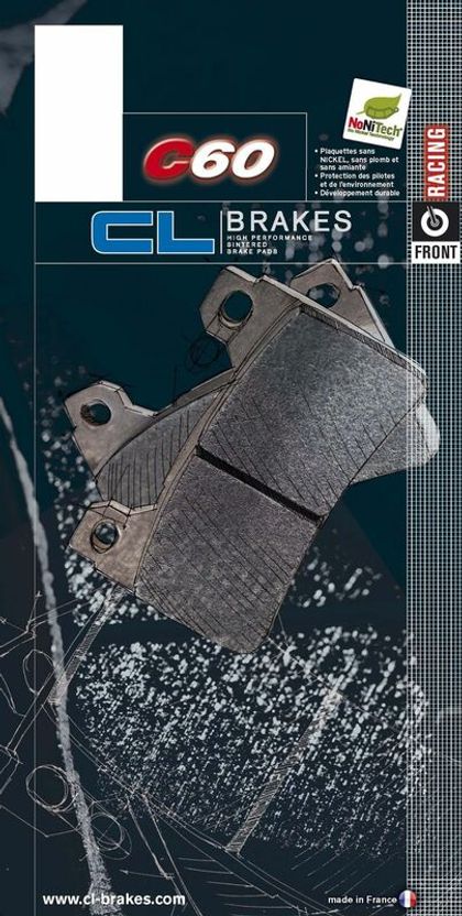 Plaquettes de freins CL Brakes Racing métal fritté - 2404C60