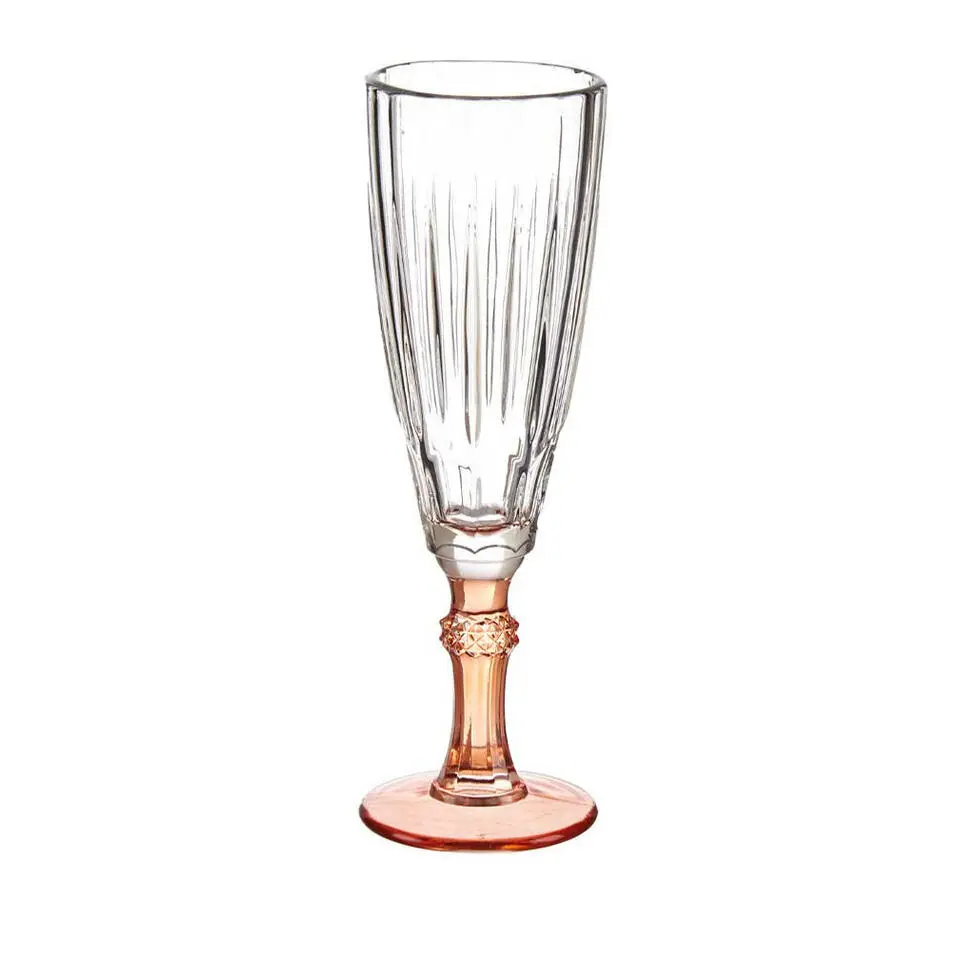 Vivalto - Champagneglazen Exotic Collection 6x oranje voet 170ml