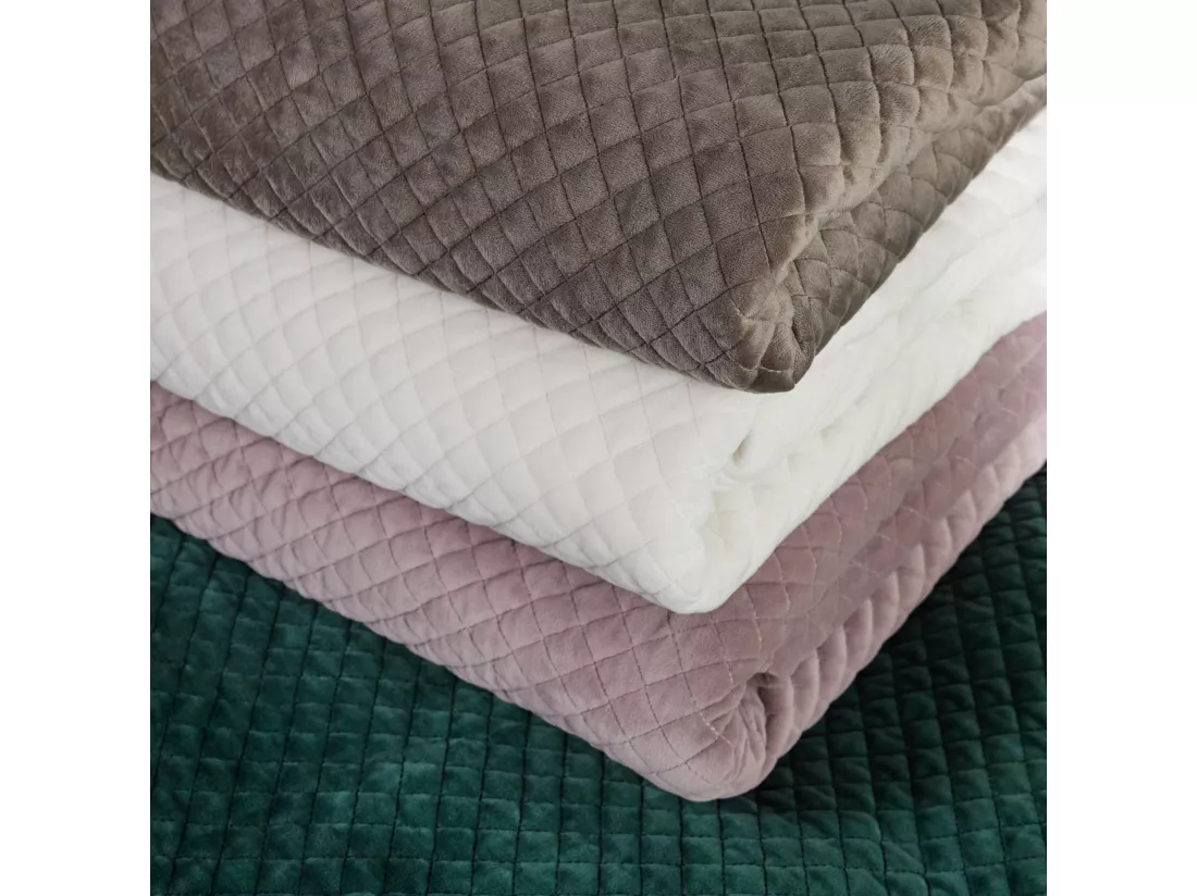 Jeté de lit Élégant Écru Polyester 200 x 220