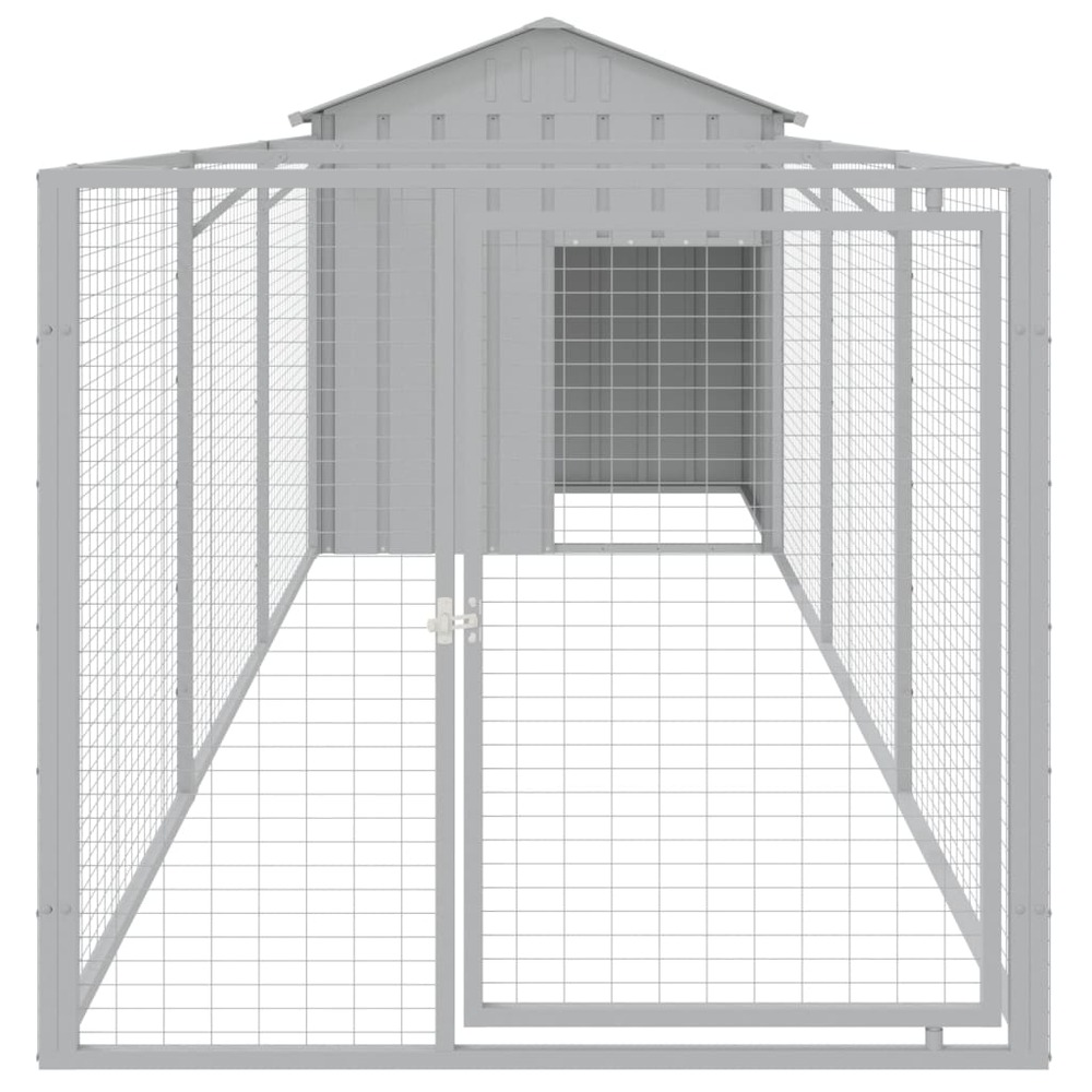 Niche pour chien avec toit gris clair 117x405x123 cm