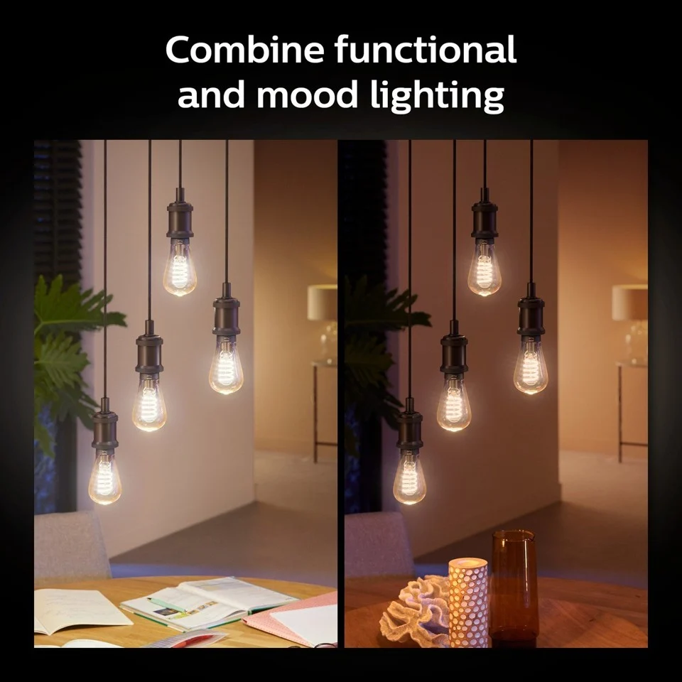 Philips Hue - 2xE27 Filament ST64 - White Ambiance - Bundle