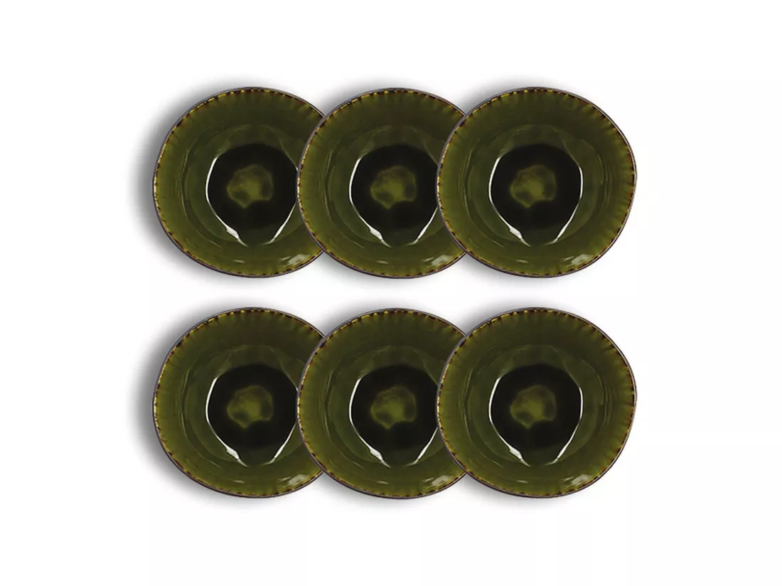 Ogo Living - Lot 6 Coupelles Meta 17.5cm En Gres Vert
