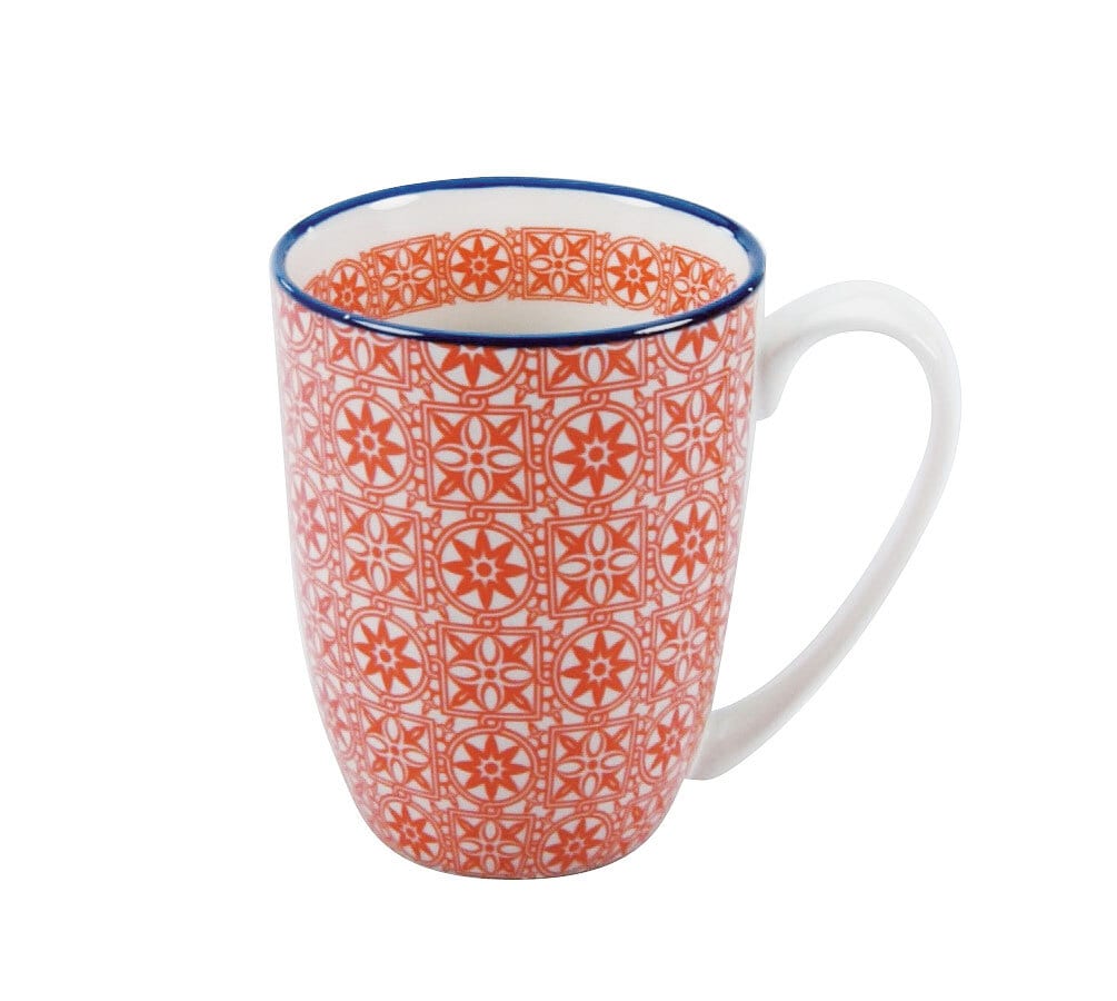 CreaTable Kaffeebecher MEDITERRAN 4er Set - je 300 ml rot