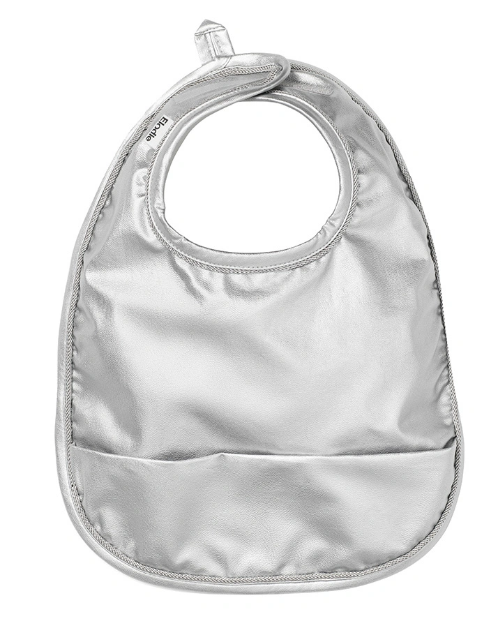 Lätzchen STONE SILVER mit Auffangschale in silber