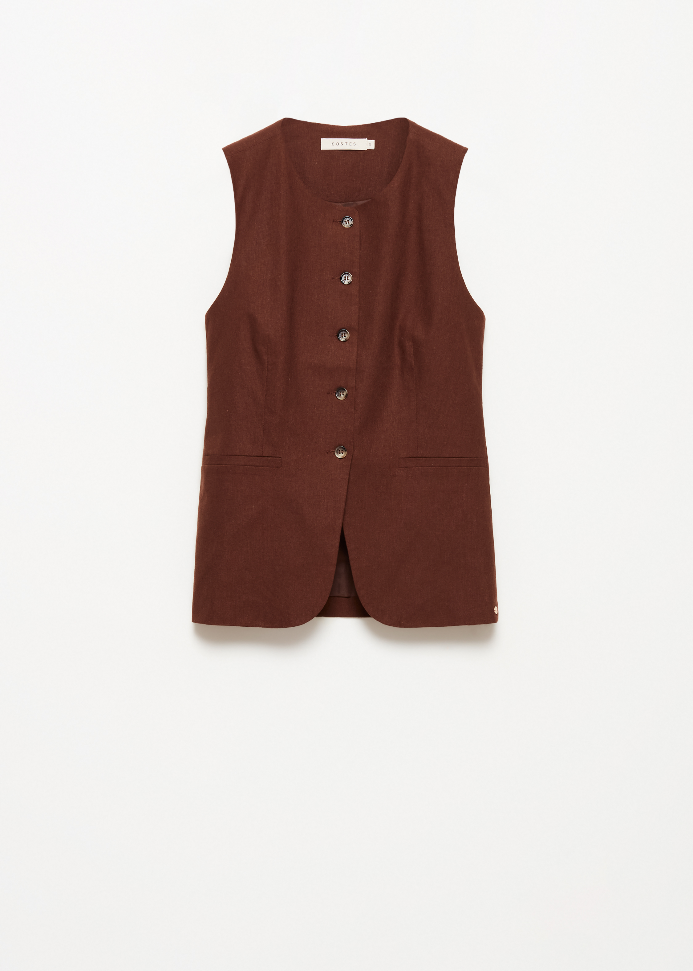 Gilet van linnenmix
