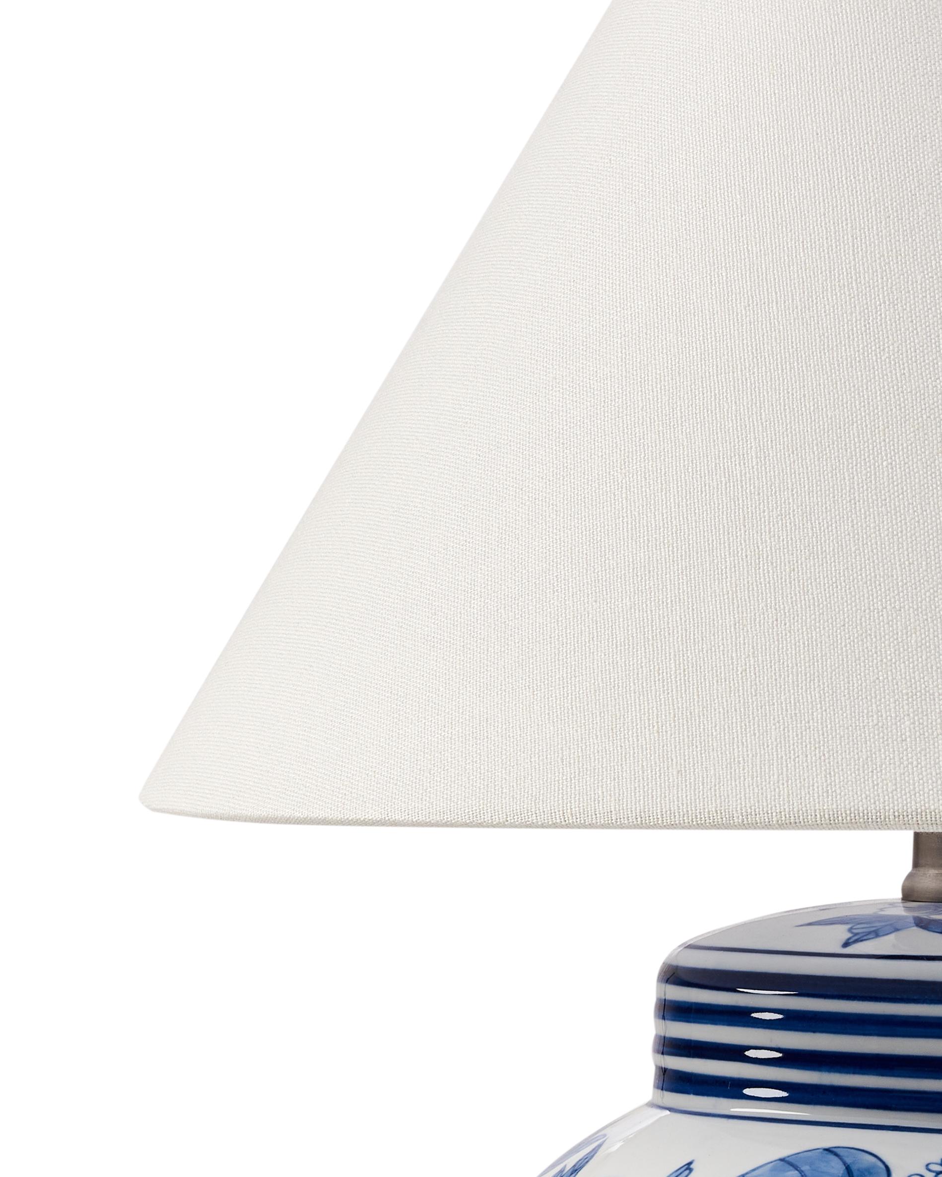 Tafellamp ARUNCA Porselein Wit/blauw