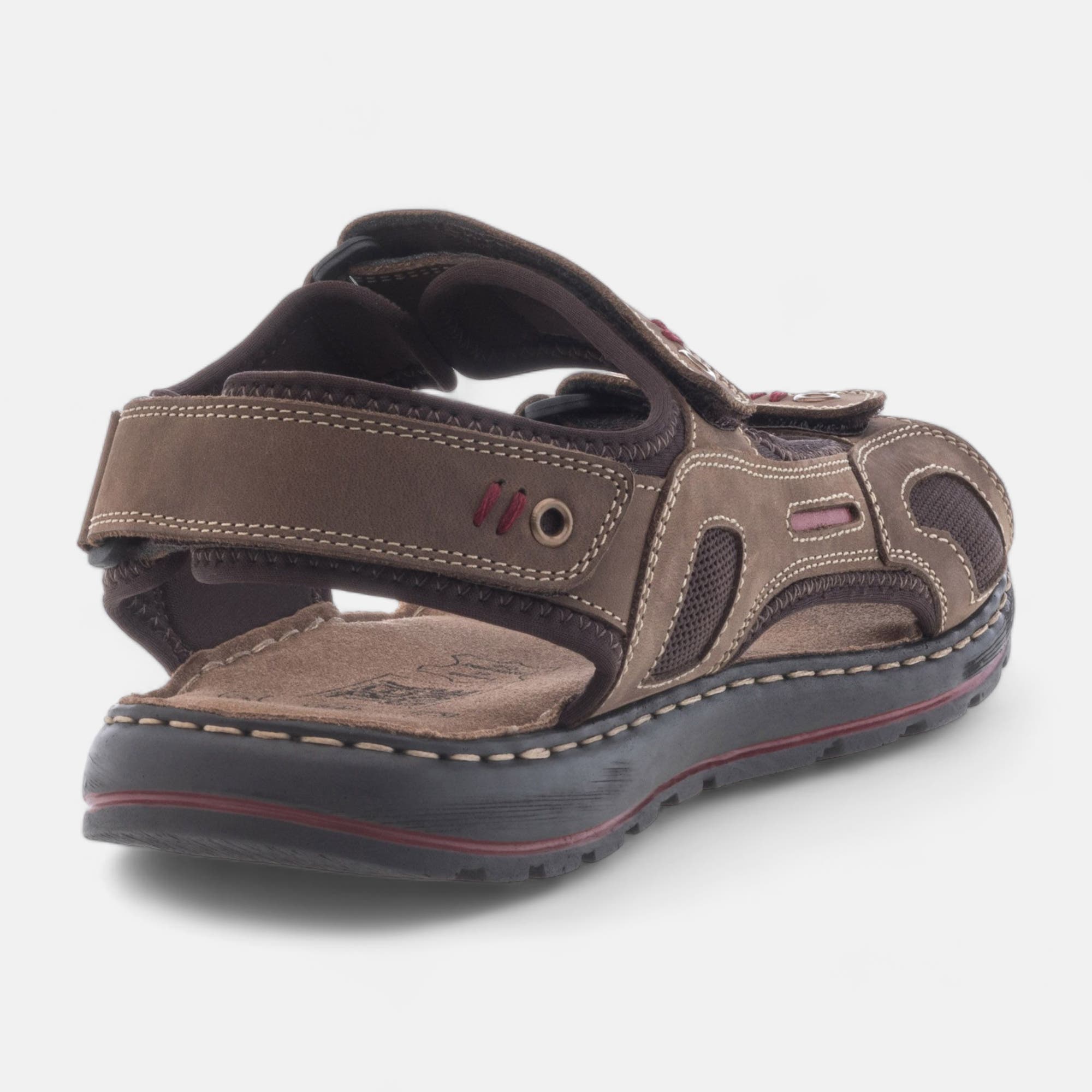 Sandales Homme en cuir marron