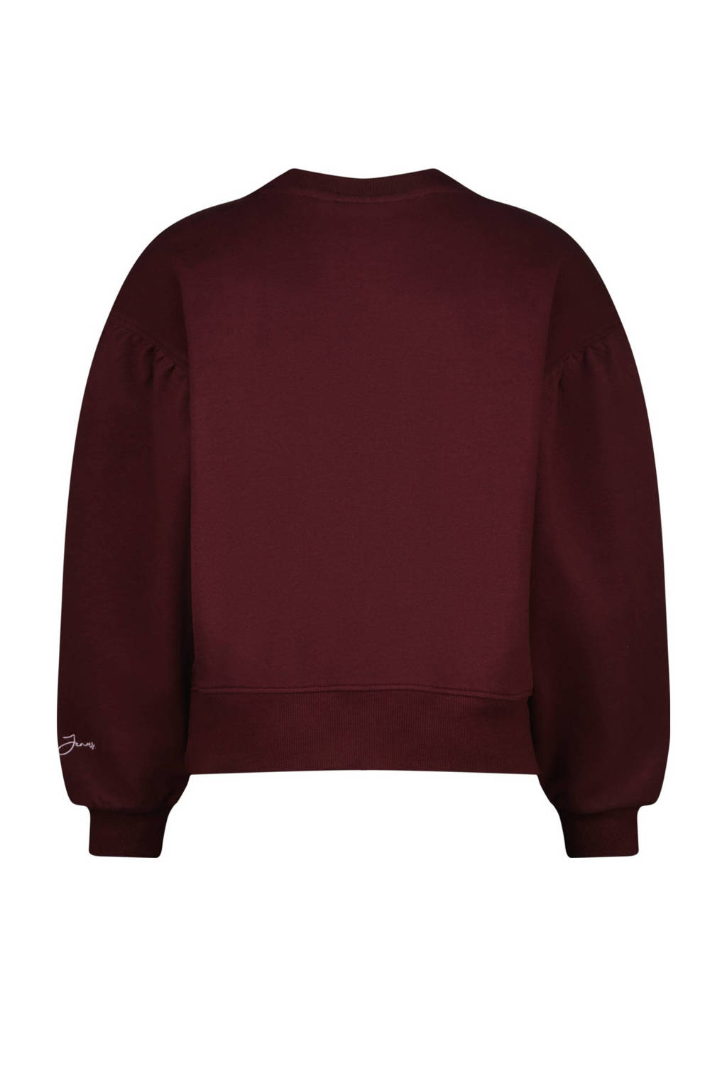 Vingino sweater Noran met tekst wijnrood