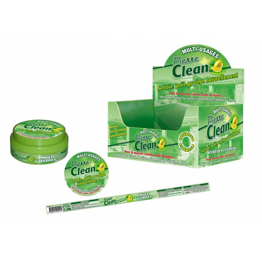 Nettoyant universel pierreclean lot de 2 - vert - adulte - nettoie