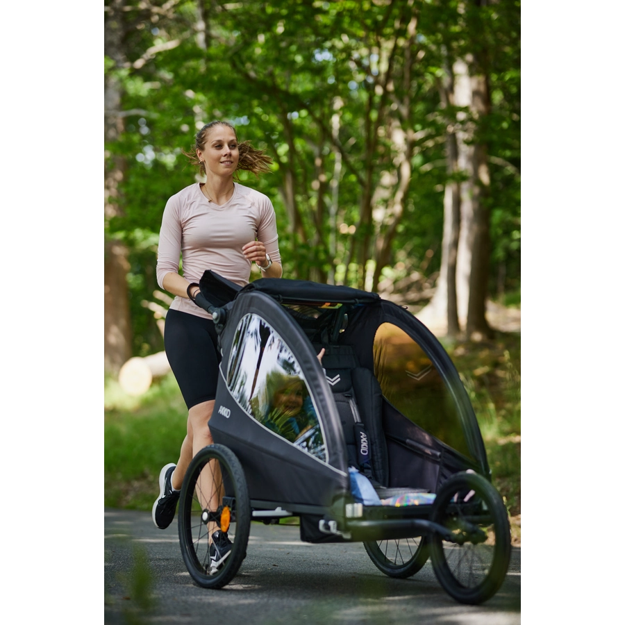 AXKID Kinderfahrradanhänger Grand Tour black