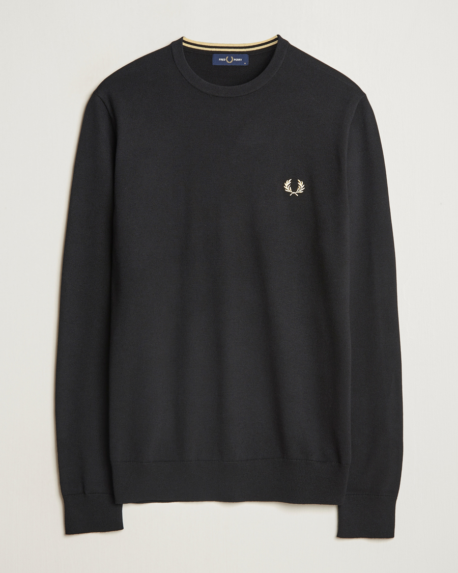 Fred Perry Classic Crew Neck Jumper Black
