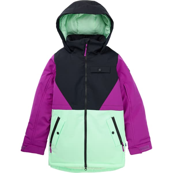 Veste snowboard BURTON G KHIONE JKT TRUE BLACK/VIVID VIOLA/JEWEL GREEN