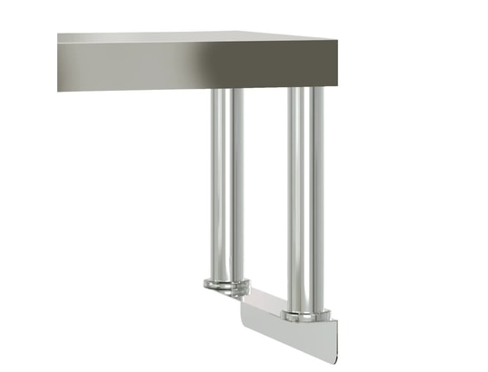 VIDAXL - Mobilier de cuisine Table de travail de cuisine avec étagère 110x55x120 cm inox