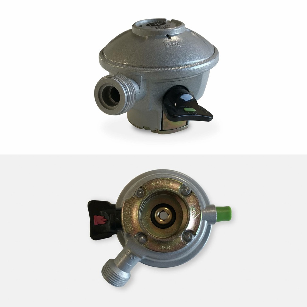 Kit tuyau flexible de gaz 1.5 m à embouts mécaniques + détendeur quick-on ø27mm - propane 37mbar 1.5kg/h. Raccord rapide – normes nf