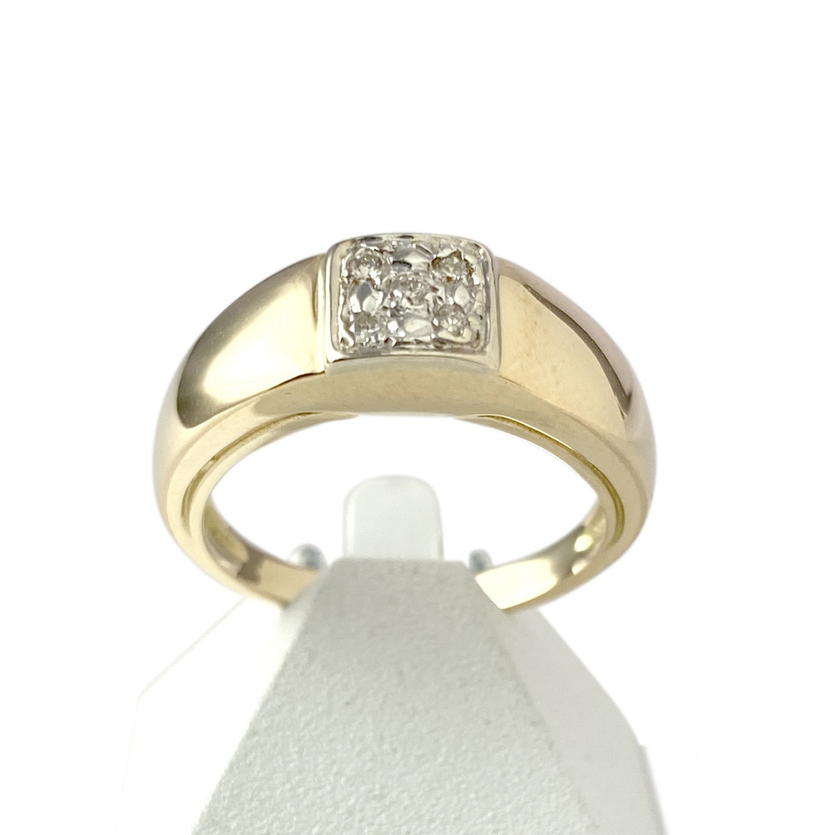 Bague d'occasion or 750 jaune 2 tons diamants