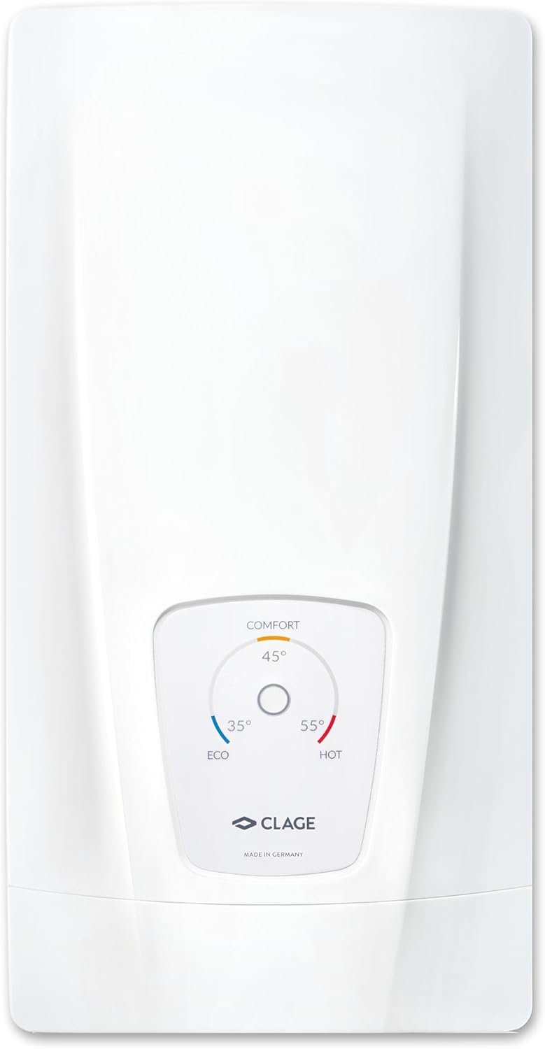 CLAGE DLX24 Next elektronisch geregelter Durchlauferhitzer, Bad/Gruppenversorgung, 24kW 400V, Temperaturwahl 35, 45 oder 55°C, energiesparend, VDE-GS geprüft, 3200-36224