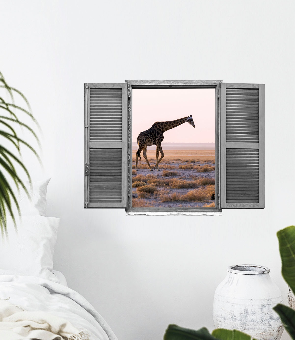 queence Wandtattoo »Giraffe« Wandsticker, Wandbild, selbstklebend, 3D, Fenster